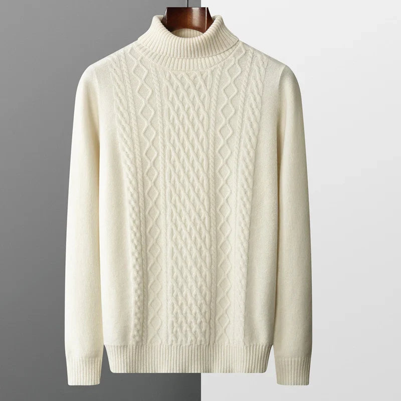 Maglione a collo alto in lana Saint-Tropez