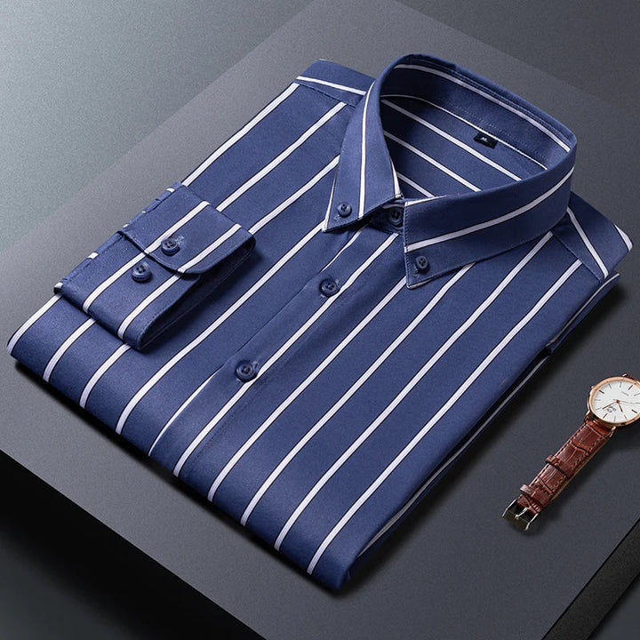 Givalli - Camicia da uomo a righe eleganti