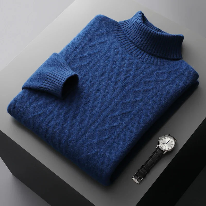 Maglione a collo alto in lana Saint-Tropez
