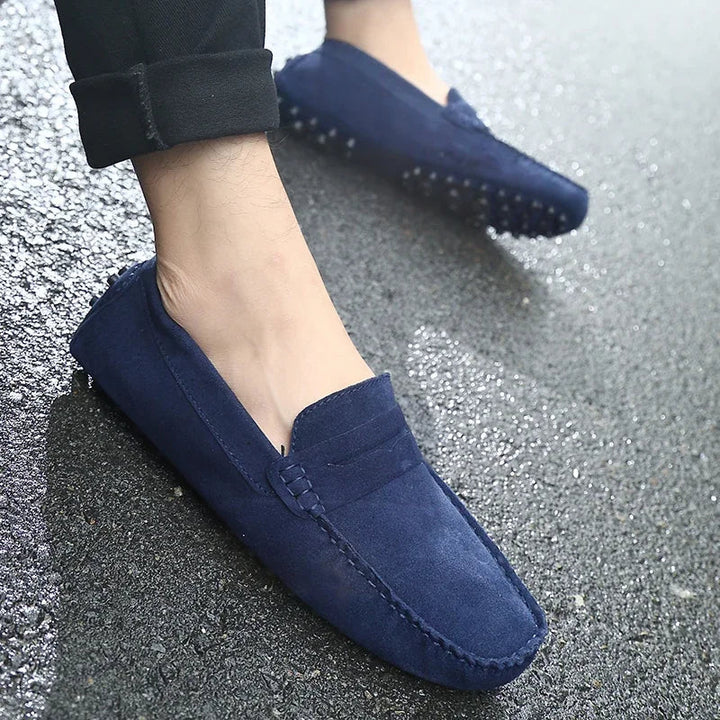 Mocassini casual in pelle scamosciata