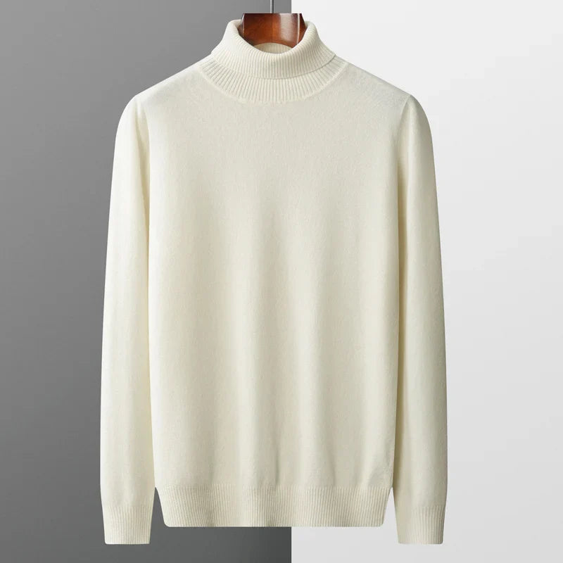 Maglione a collo alto in lana merino Monaco