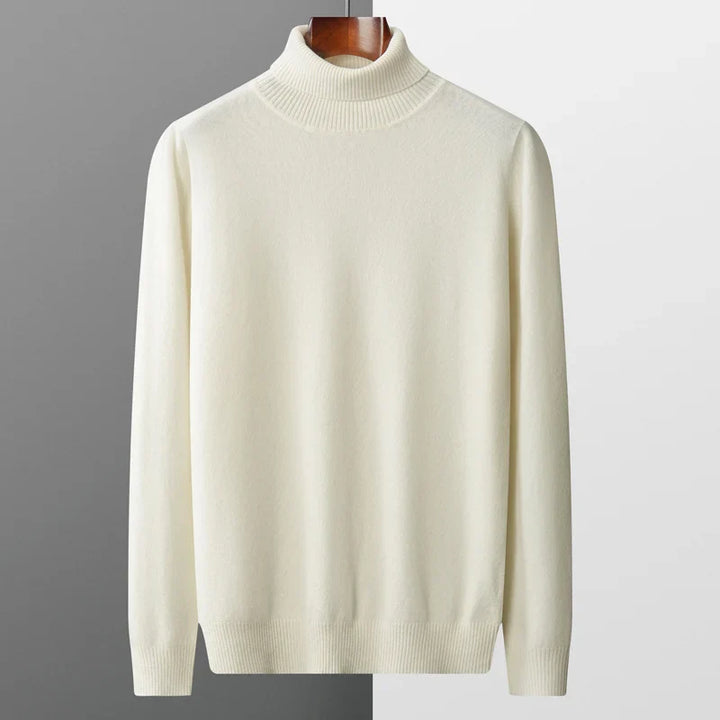 Maglione a collo alto in lana merino Monaco