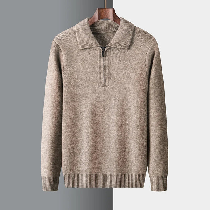 Maglione chic in cashmere con zip