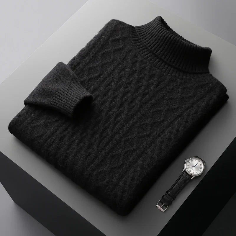 Maglione a collo alto in lana Saint-Tropez