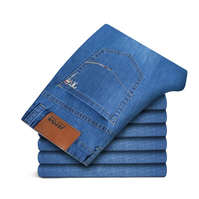 Jeans dritti casual in denim
