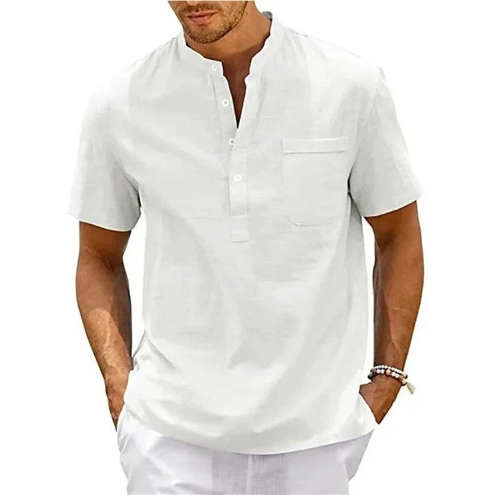 Camicia elegante in cotone e lino