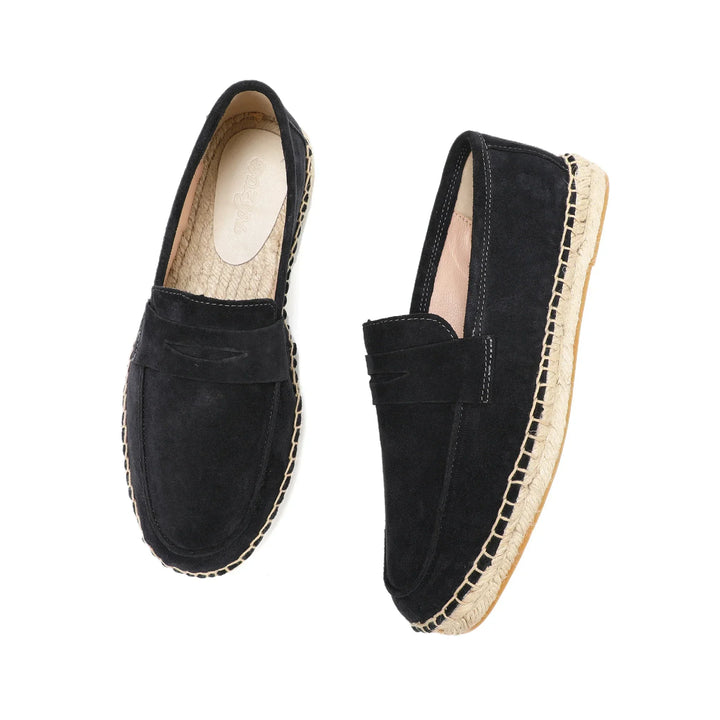 Espadrillas eleganti in pelle scamosciata