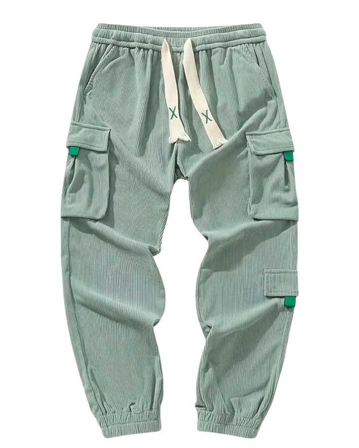 Pantaloni cargo in velluto a coste