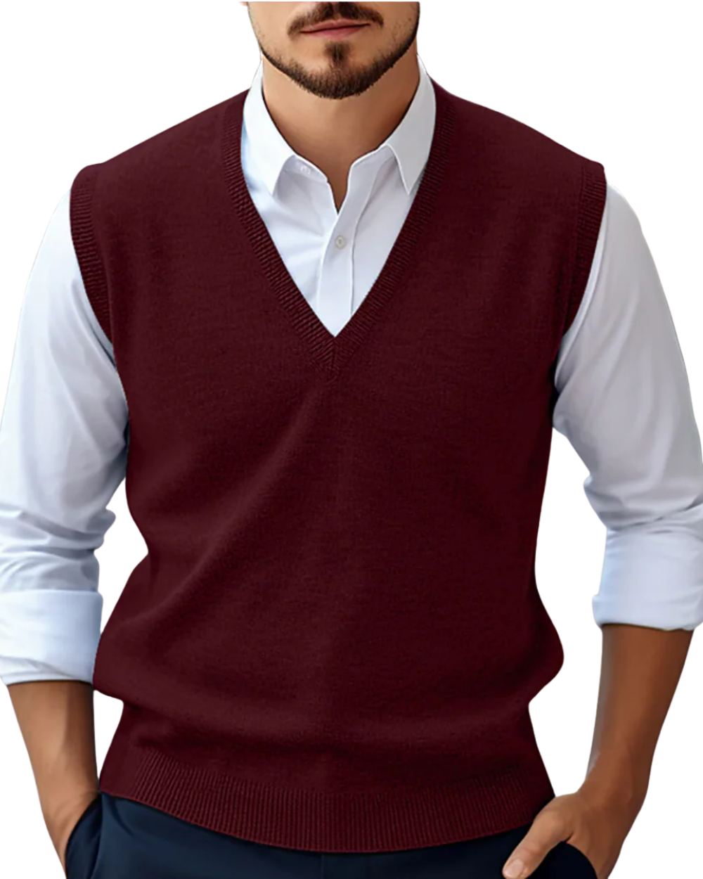 Maglione senza maniche