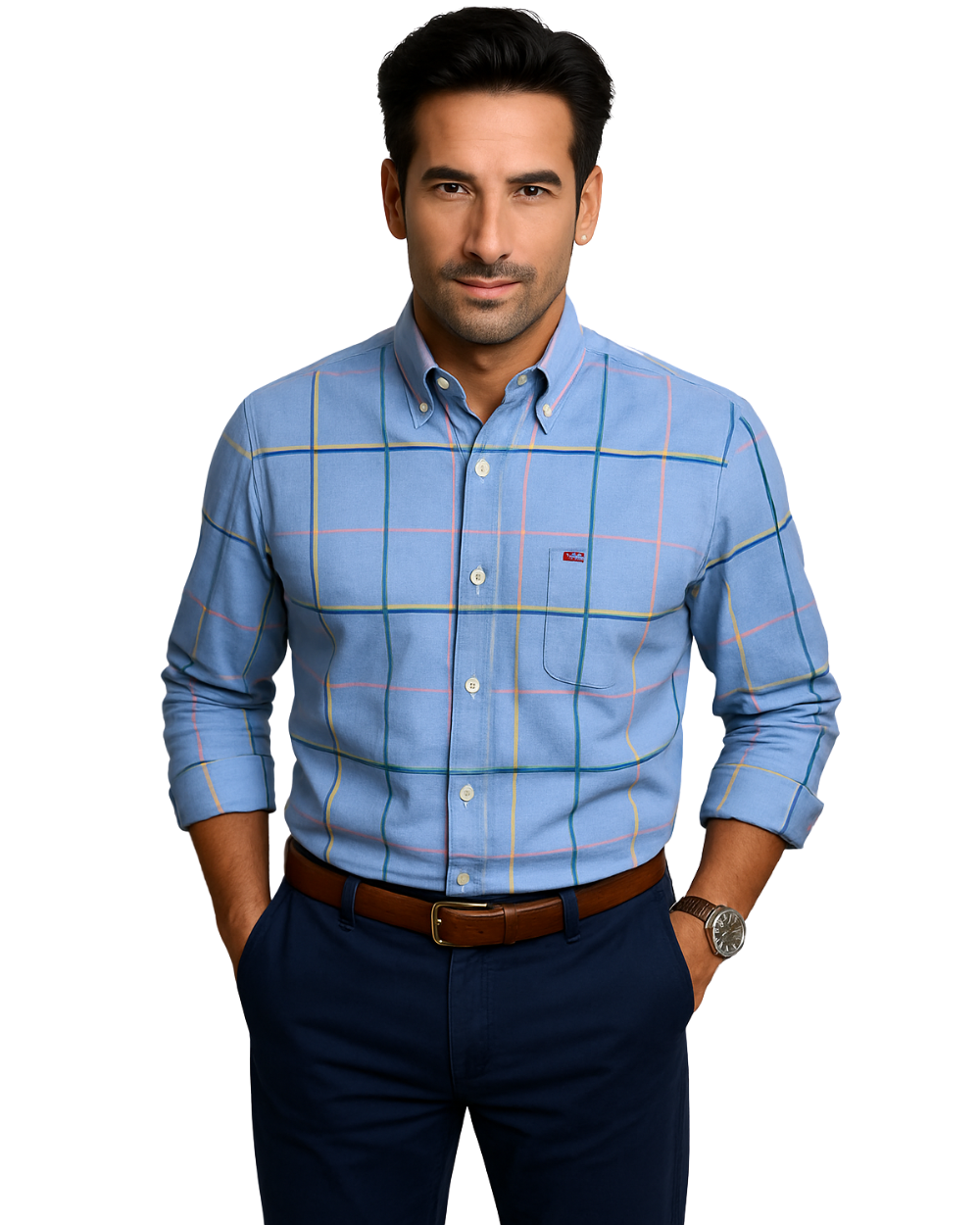 Givalli - Camicia da uomo in cotone elegante