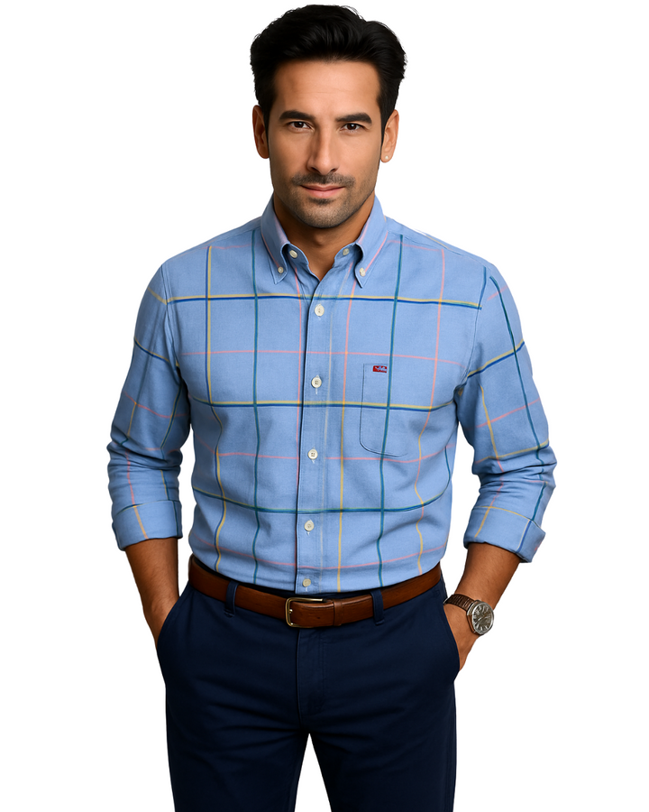 Givalli - Camicia da uomo in cotone elegante