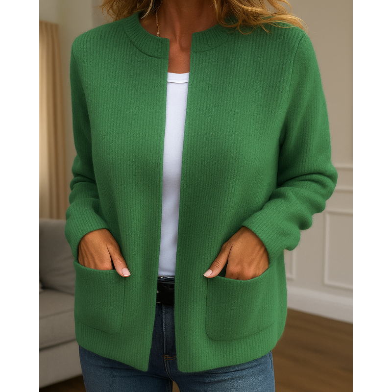 Almira | Cardigan Casual con Tasche Laterali