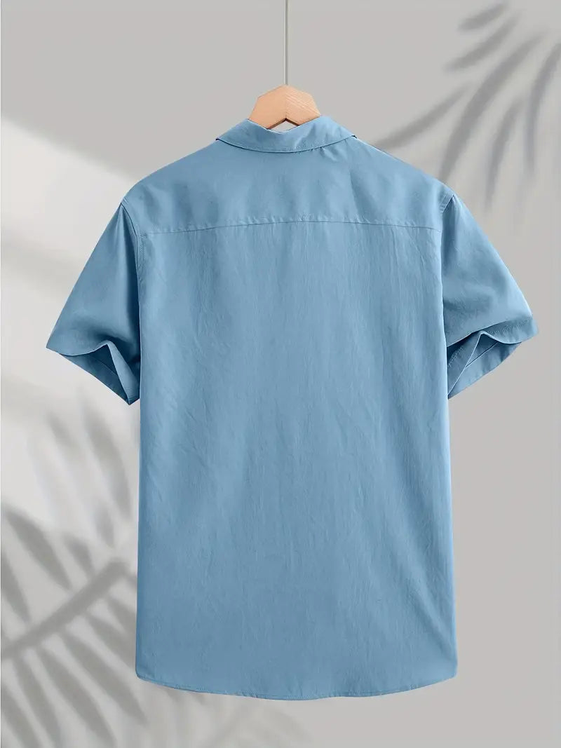 Camicia casual in cotone a maniche corte