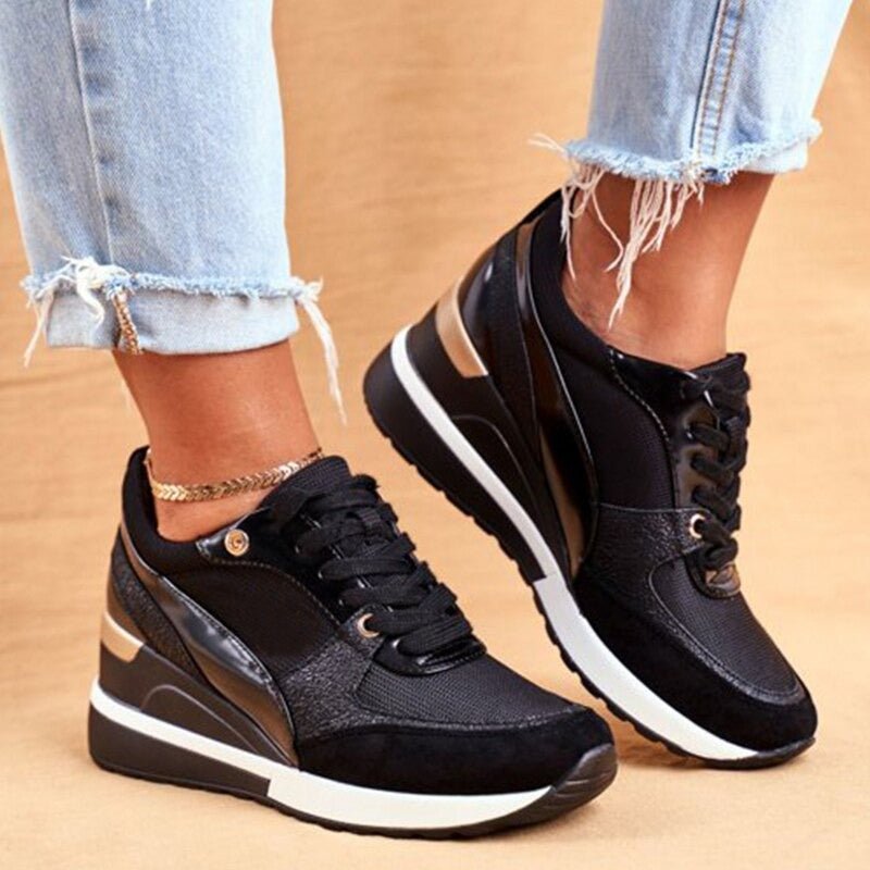 Celia | Sneakers Comode con Dettagli Dorati