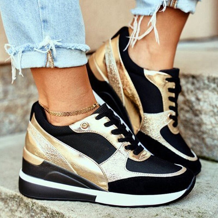 Celia | Sneakers Comode con Dettagli Dorati