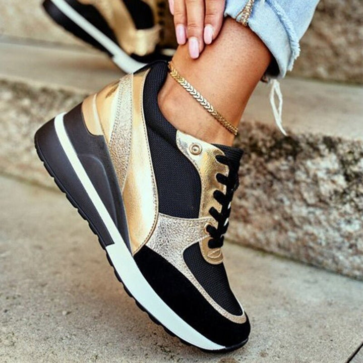 Celia | Sneakers Comode con Dettagli Dorati