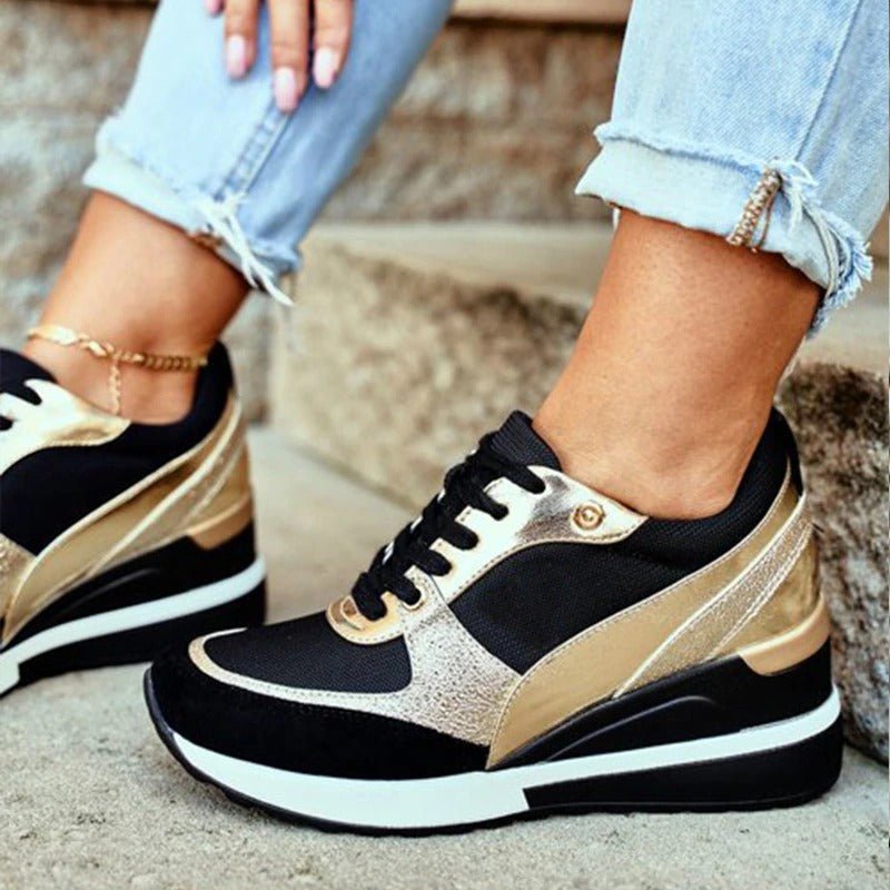 Celia | Sneakers Comode con Dettagli Dorati