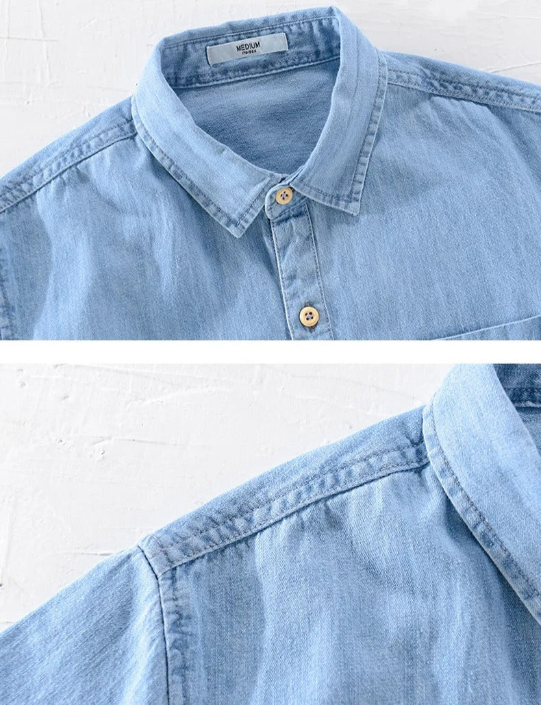 Camicia di jeans a maniche corte