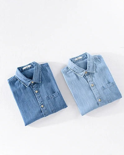 Camicia di jeans a maniche corte