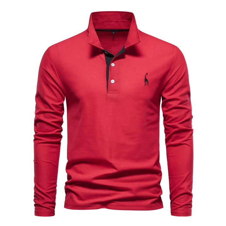 Polo casual a maniche lunghe