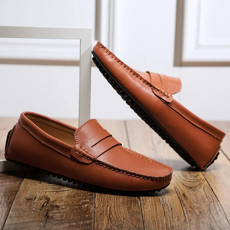 Mocassini estivi in pelle casual