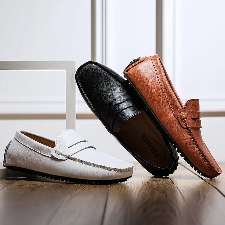 Mocassini estivi in pelle casual
