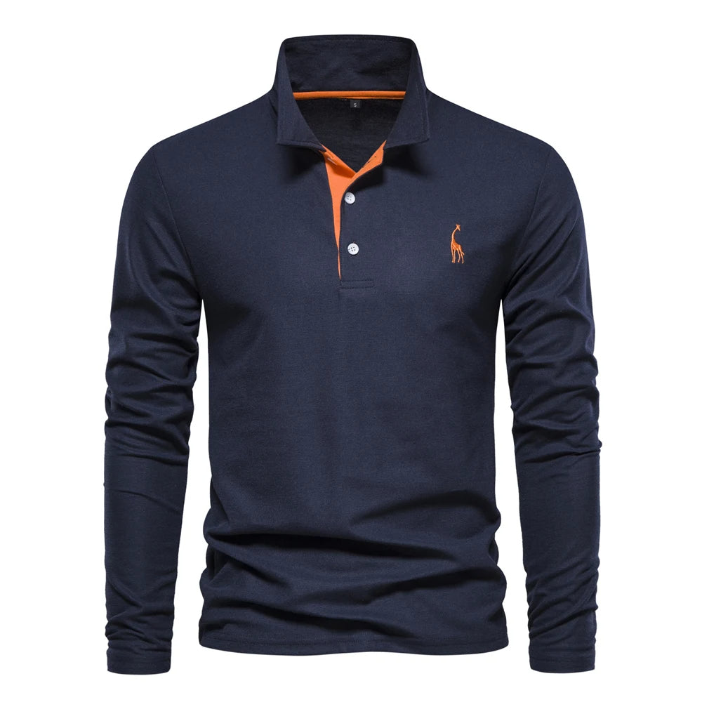 Polo casual a maniche lunghe
