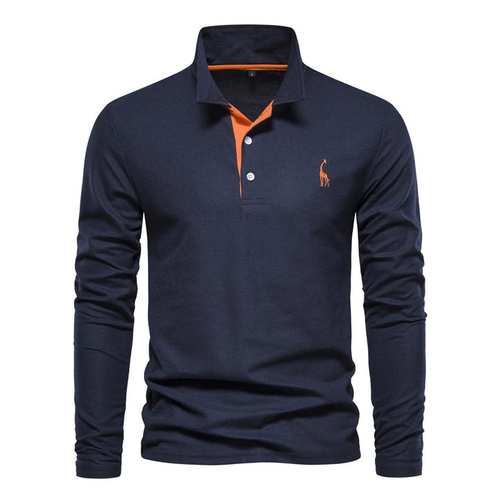 Polo casual a maniche lunghe