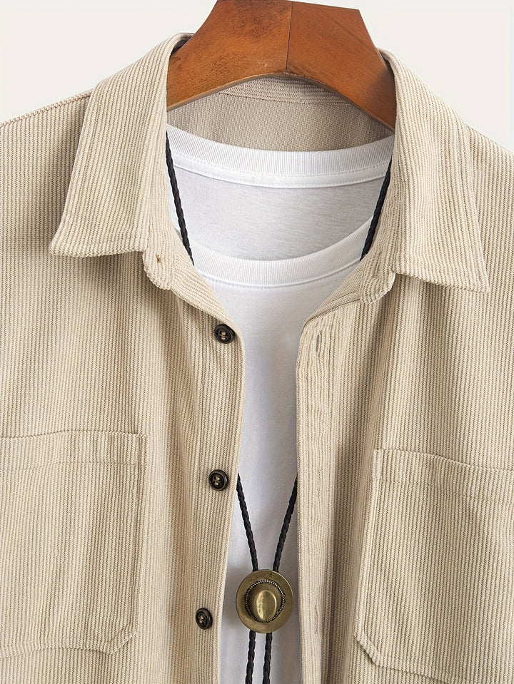 Cardigan casual in velluto a coste