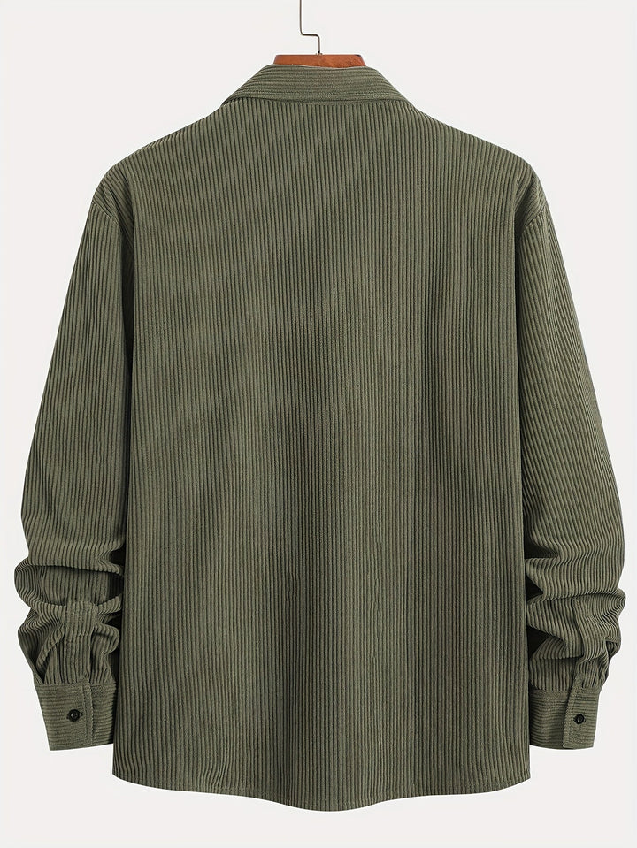 Cardigan casual in velluto a coste