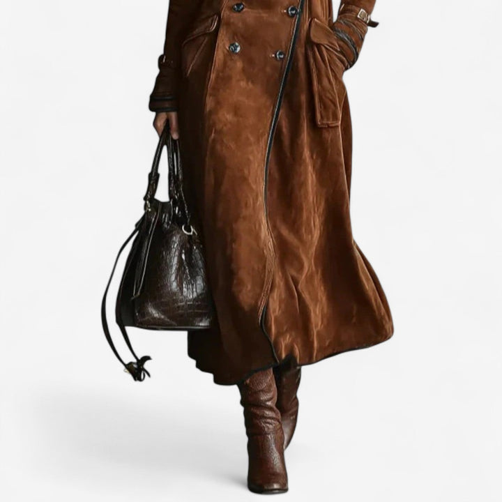 Nathaly Trench in pelle scamosciata