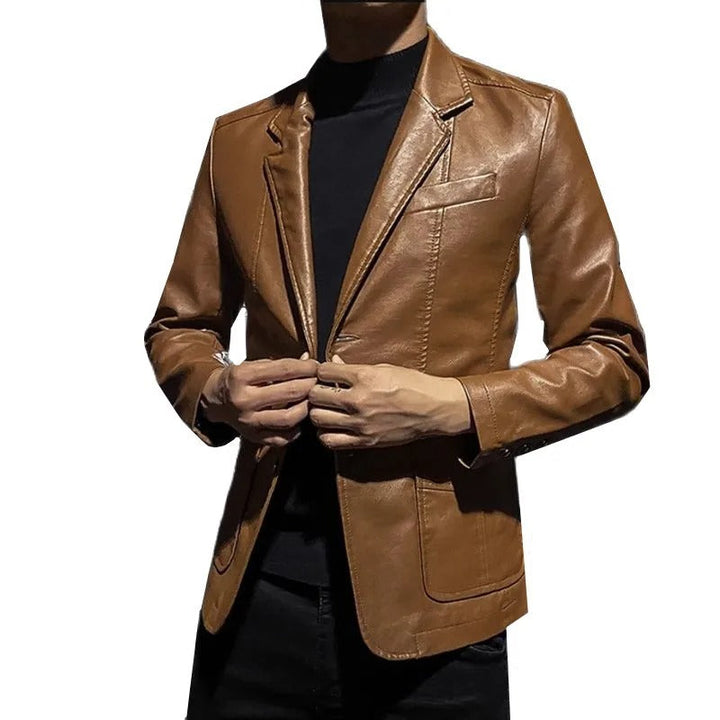 Giacca in pelle business casual