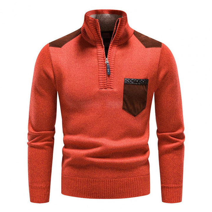 Maglione con zip in lana
