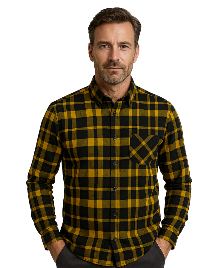 Camicia da uomo a scacchi