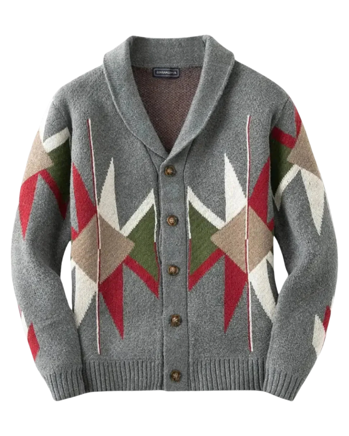 Cardigan in lana jacquard