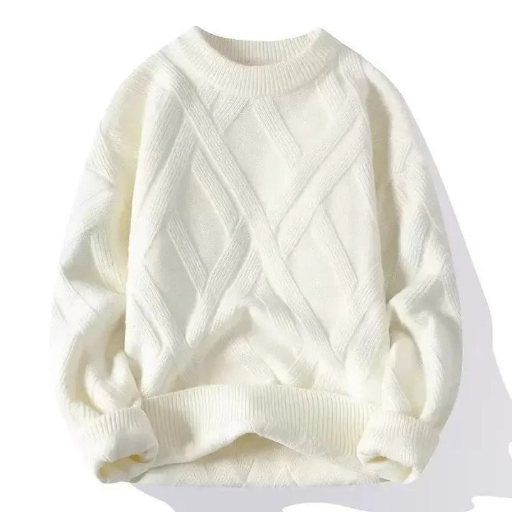 Maglione a maglia a cavi