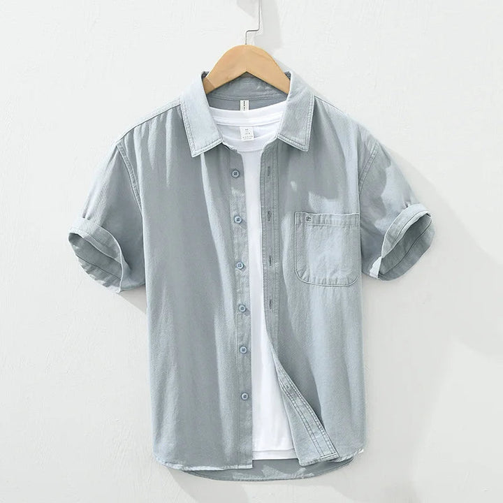 Camicia in cotone a maniche corte