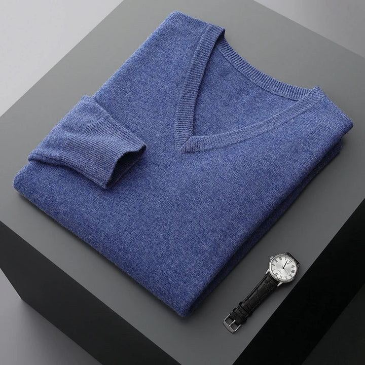 Maglione in lana con scollo a V