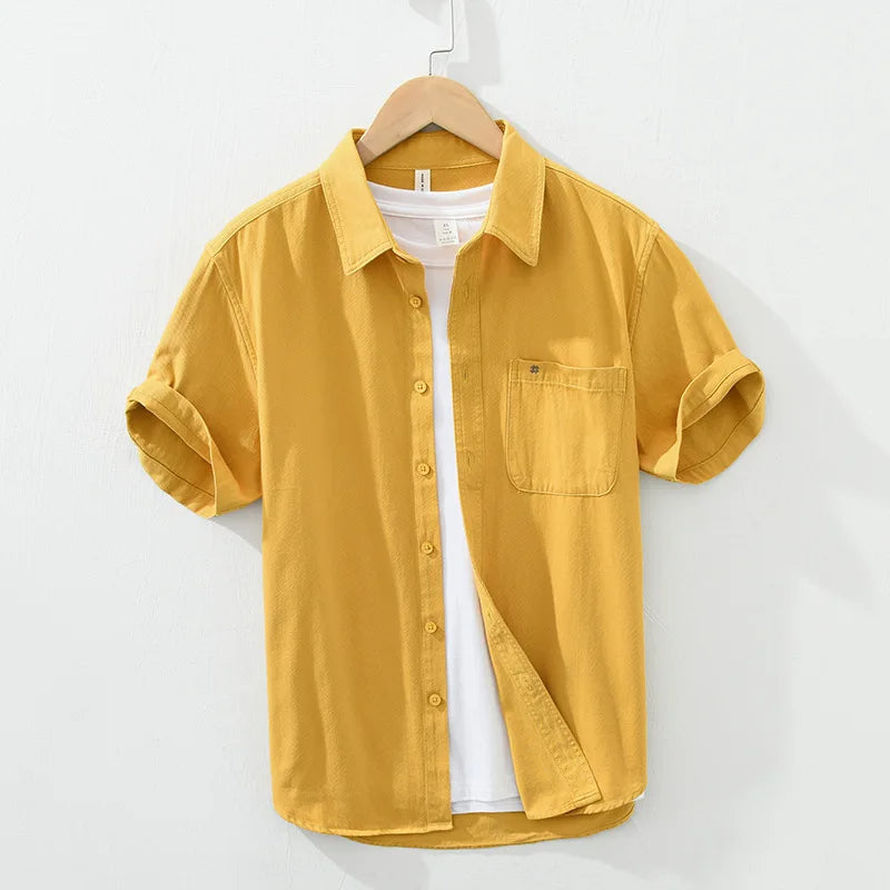 Camicia in cotone a maniche corte