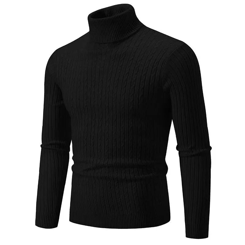 Elegante maglione a collo alto da uomo